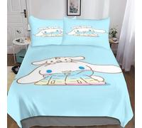 Cinnamoroll Housse De Couette D Motif Imprim¿¿ Anime Parure De Lit Housses De Couettes En Microfibre Avec Fermeture ¿¿Clai Parure De Couette Avec Taies