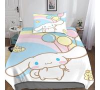 Cinnamoroll Housse De Couette D Motif Imprim¿¿ Anime Parure De Lit Housses De Couettes En Microfibre Avec Fermeture ¿¿Clai Parure De Couette Avec Taies