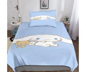 Cinnamoroll Housse De Couette Fille Avec Taies D'oreillers Parure De Lit Housses De Couettes Anime Microfibre Avec Fermeture ¿¿Clair Parure De Couette