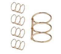 Cinq ensembles de reliures pour bureau, Light gold 30X2.4X40 | Le partagé relie trois anneaux articulés, un assemblage coordonné contient des pages pour tourner le calendrier