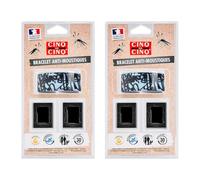 CINQ SUR CINQ | Bracelet Anti-Moustiques Graffiti Noir | Waterproof | Efficace 30 jours | Dès 3 ans | Technologie Française | Lot de 2