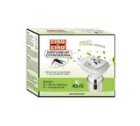 CINQ SUR CINQ | Diffuseur Citriodora + recharge liquide 24g | Diffuseur anti-moustiques électrique | Jusqu’à 45 nuits de protection | Efficace sur les moustiques tigres