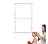 Cintre à Nœuds à Cheveux - Design compact pour montage mural, Matériau tissé durable, Plaques de rangement en couches, Crochets faciles à installer | Convient pour l'organisation et la présentation