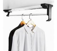 Cintre à Pantalons Coulissant, Barre de penderie Extensible et réglable de 25 à 50 cm en Acier, Tringle à vêtements Gain de Place pour Pantalons et Manteaux, Organisateur de Garde-Robe idéal