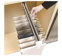 Cintre à Pantalons Coulissant, Porte-Pantalons Extensible, Cintre réglable de 30 à 80 cm, Tringle de Rangement Gain de Place pour Dressing et Salle de Bain, capacité de Charge Robuste de 25