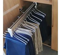 Cintre à Pantalons Coulissant, Porte-Pantalons Extensible et réglable de 50 cm (19,7 Pouces) - Organisateur de Placard Gain de Place et Barre de Suspension pour vêtements, Solutions de Range