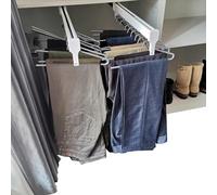 Cintre à Pantalons escamotable, Tringle à vêtements rétractable 30-60 cm, Barre de Suspension en Acier réglable pour penderie, Design Gain de Place, capacité de Charge 25 kg, idéal pour Les