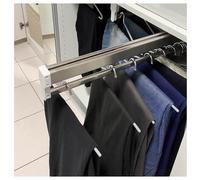 Cintre à Pantalons Extensible et Coulissant - Gain de Place pour Placard, Barre de Suspension coulissante, capacité de 25 kg, idéal pour Les armoires et Les Meubles de Salle de Bain (600 mm)