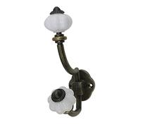 Cintre antique en alliage de zinc, double crochet mural robuste et décoratif pour accrocher des chapeaux, serviettes, clés, crochets muraux pour suspendre des vêtements, des serviettes, des serviettes