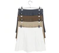Cintre de jupe 4 couches et cintre de pantalon 4 couches, organisateur de vêtements pliable chromé et gain despace, 1 pièce blanche Taille Unique,2 piècesFer