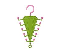 Cintre de Rangement Vertical pour Placard, Green | Organisateur d ' accessoires double face en forme de V avec 10 crochets pour ceintures, chapeaux et écharpes