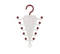 Cintre de Rangement Vertical pour Placard, White | Organisateur d ' accessoires double face en forme de V avec 10 crochets pour ceintures, chapeaux et écharpes