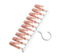 Cintre de Séchage de Chaussettes Rotatif avec 10 Clips, Design Polyvalent pour la Maison, Balcon, Dortoirs, Plastique Durable 14,6x7,5 Pouces (Rose Blanc)