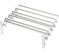 Cintre et étendoir à linge - Acier inoxydable - 7 barres de séchage - Capacité de charge jusqu'à 40 kg - 31,5 × 80 × 14,5 cm - Argent