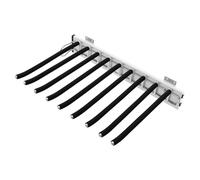 Cintre extensible avec flocage antidérapant, capacité de charge de 14 à 16 kg, pour garde-robe, 9 barres (montage à gauche)