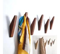 Cintre mural en bois pour vêtements, crochet pour manteau, porte coratif en bois naturel, chapeau, écharpe, sac à main, cintre de rangement, support de salle de bain Beech-1Pcs