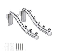 Cintre Mural Pliant Metal, Pliable Mur Cintre pour Vêtements, Etendoir Mural Rabattable de Acero Inoxidable Murale Vêtement Support de Séchage Pliable Crochet pour Salle Bain Chambre Salon Balcon