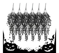 Cintre noir flexible résistant aux intempéries gothique fleurs | Décorations murales d'Halloween pour cheminée, cuisine, salle de ureau, balcon, porche, jardin