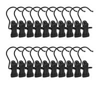 Cintre Pince Crochets 20 pièces Portable Blanchisserie Crochet Starter Clips Crochet Acier Inoxydable Crochets Polyvalents Crochet à Linge Métal pour Pantalon Chaussures Serviette Foulard Noir