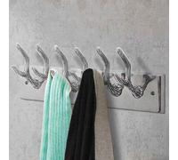Cintre Porte-manteau Aluminium Argent Patère Crochet Chapeau Serviette vidaXL
