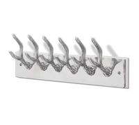 Cintre Porte-manteau Aluminium Argent Patère Crochet Chapeau Serviette vidaXL