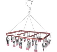 Cintre pour corde à linge avec crochet anti-vent - rose