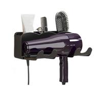 Cintre pour sèche-cheveux, étagère de rangement murale, organisateur d'outils, design robuste et peu encombrant, installation facile pour salle de bain, coiffeuse, salon, sèche-cheveux, fer à friser