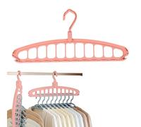 Cintres économiseur d'espace, Organiseur de Placard Multi-Trous, très résistant, Ensemble de cintres Pliables à 11 emplacements, Rangement d'armoire pour Appartement, dortoir, Maison, 40 cm