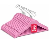 Cintres en Bois pour Enfants Rose Pack 12 COM-FORT HOUSE