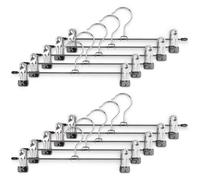 Cintres en Métal - 30 Pcs - Pinces Réglables - Acier Inoxydable - Revêtement PVC