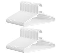 Cintres en Plastique - SONGMICS - Lot de 50 - Gain de Place - Légers - Blanc