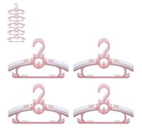 Cintres enfants qui grandissent avec l'enfant, lot de 20 cintres empilables roses
