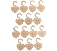 Cintres pour vêtements de bébé, séparateurs de penderie - Diviseurs de rangement pour armoire - Pour organiser la garde-robe de bébé - Avec indication du mois - 18x12 cm - Jaune clair