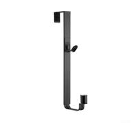 Cintres réglables pour porte d'entrée, crochet en acier inoxydable noir robuste avec bouton pression, support mural résistant à la rouille pour intérieur et extérieur