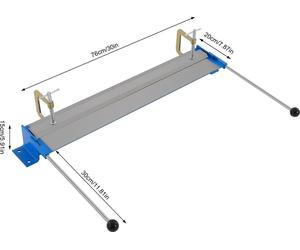 Cintreuse à métaux, longueur de travail 76 cm, capacité de pliage 1,2 mm, lampe bleue