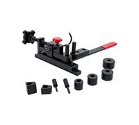 Cintreuse d'angle universelle manuelle en acier haute résistance avec molette de réglage, matrices interchangeables pour tube rond en acier plat, cintreuse en métal portable pour serrurier, bricolage