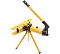 Cintreuse de tubes - Cintreuse hydraulique manuelle de table - 10 t - Course 160 mm - Ø 13–34 mm - 6 matrices - 90° - Jaune