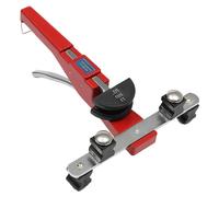 Cintreuse de tubes - Cintreuse manuelle - Tubes de 6 à 22 mm - 7 têtes de cintrage - Angle de cintrage de 90° - 2 supports de fixation - Acier allié - Rouge