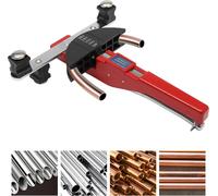 Cintreuse de tubes - Kit de cintrage manuel à 90° - 7 têtes de cintrage - 6–22 mm - Nylon et acier - 2 supports - Pour tubes en aluminium - Rouge bordeaux
