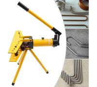 Cintreuse de tubes - Manuelle hydraulique 10 t - Angle de cintrage 90° - Course 160 mm - 6 matrices 0,6–2,54 cm - Jaune
