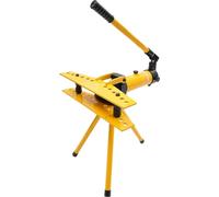 Cintreuse hydraulique / Machine à cintrer les tubes - Manuelle 10 t - Angle de cintrage 90° - 6 matrices / mandrins - Châssis en acier - CE