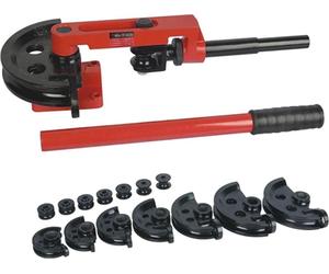 Cintreuse manuelle - Cintreuse SWG-25 - Angle de cintrage 0-180° - 7 formes et 7 rouleaux - Rouge