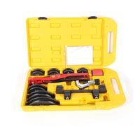 Cintreuse Tube Multicouche Manuelle, Cintreuse Tube Cuivre Jusqu'à 90°, Cintreuses Tuyaux à Cliquet 7 Matrices Outil Cintrage 6 à 22mm 1/4"-7/8", Pour Tuyauxs En Cuivre Aluminium (Jaune)