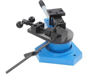 Cintreuse universelle pour tubes métalliques - Cintreuse/machine à cintrer les tubes - Usage intensif - Manuelle - Montage sur table - 3 broches et 3 formes - Angle de cintrage 0-360° - Bleu vif