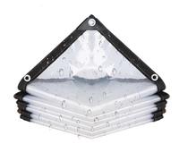 CINVSERW 1x4m Bâche Étanche Transparente avec Œillets, Bâche Imperméable pour Poulailler, Bache Transparentes Exterieur Plastique, Bâches De Protection Résistante À La Poussière Et À La Pluie