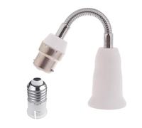 CIOGMZQ Adaptateur d'extension pour douille B22 vers E27, 20 cm | Rallonge d'ampoule, col de cygne flexible flexible, extension réglable à 360°, base de lampe LED, maison