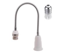 CIOGMZQ Adaptateur d'extension pour douille B22 vers E27, 50 cm | Rallonge d'ampoule, col de cygne flexible flexible, extension réglable à 360°, base de lampe LED, maison