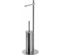 CIRCE Support papier toilette et brosse WC, Rond, Chrome