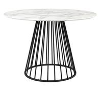 CIRCLE - Table de repas ronde avec pied noir D104 Noir