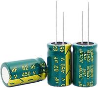Circuits de contrôle Kit de condensateur 20 PCS-100 PCS/lot 450 V 82 UF 18 * 30 MM haute fréquence basse impédance condensateur électrolytique en aluminium 82 uf 450 v condensateurs (Size : 20PCS)